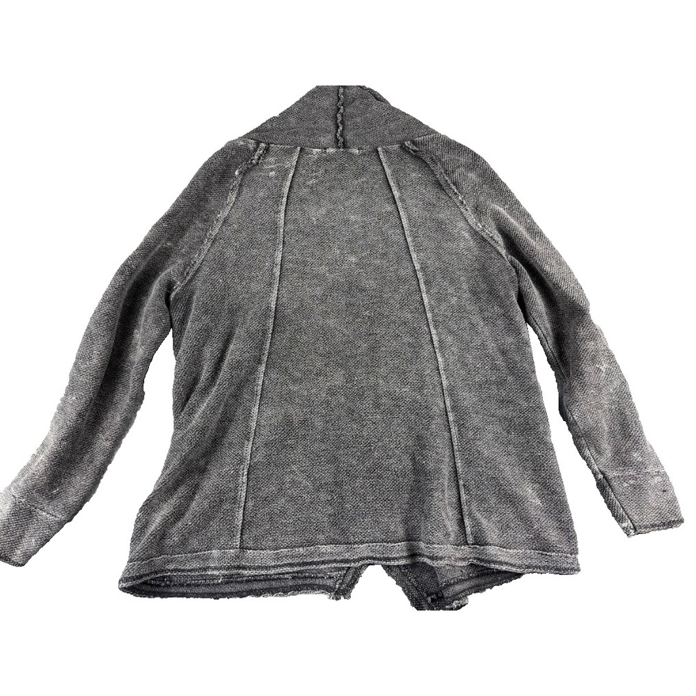 Distressed Knit Sweater M Gray Black White Oversized Grunge Chunky - Picture 4 of 9